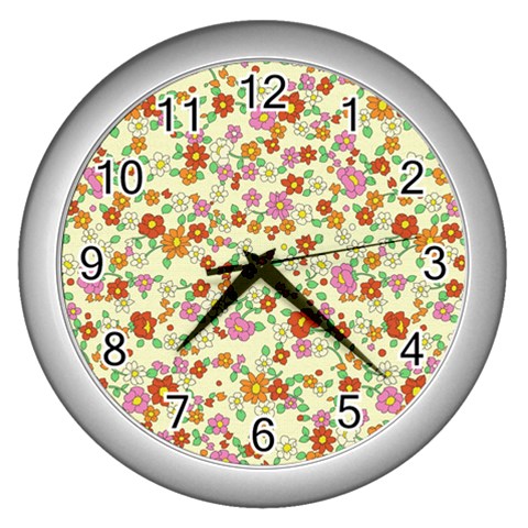 fl_cl_047a Wall Clock (Silver) from ArtsNow.com Front