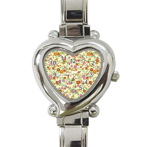 fl_cl_047a Heart Italian Charm Watch from ArtsNow.com Front