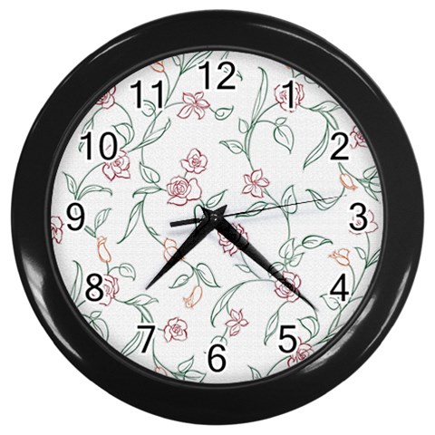 fl_cl_040a Wall Clock (Black) from ArtsNow.com Front