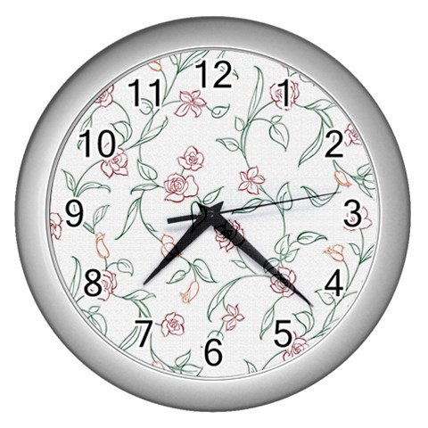 fl_cl_040a Wall Clock (Silver) from ArtsNow.com Front