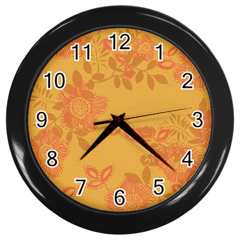 fl_cl_027a Wall Clock (Black) from ArtsNow.com Front