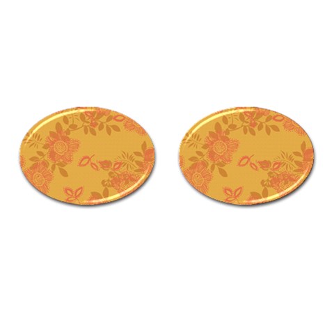 fl_cl_027a Cufflinks (Oval) from ArtsNow.com Front(Pair)