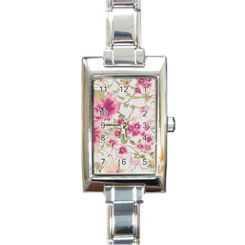 fl_cl_056a Rectangular Italian Charm Watch from ArtsNow.com Front