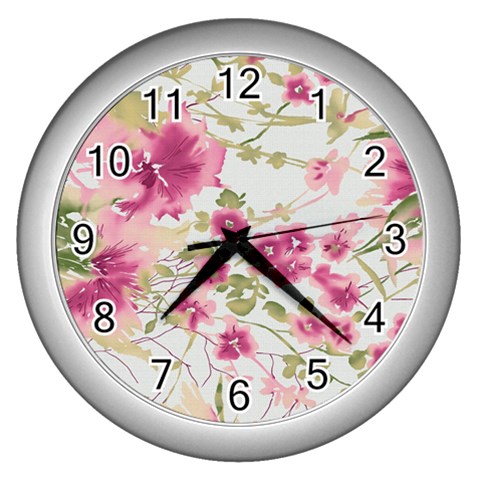 fl_cl_056a Wall Clock (Silver) from ArtsNow.com Front