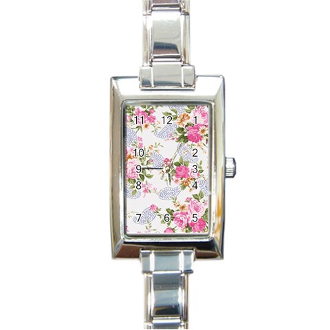 fl_cl_062a Rectangular Italian Charm Watch from ArtsNow.com Front