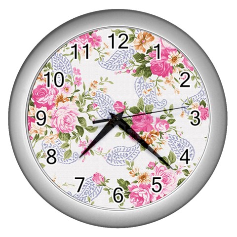 fl_cl_062a Wall Clock (Silver) from ArtsNow.com Front