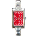 canadian maple leaves  Rectangle Italian Charm Watch