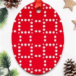 canadian maple leaves  Ornament (Oval)