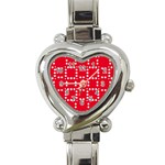 canadian maple leaves  Heart Italian Charm Watch