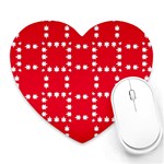 canadian maple leaves  Heart Mousepad