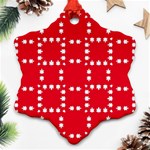 canadian maple leaves  Ornament (Snowflake)