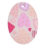 love05_bg3 Oval Ornament (Two Sides)