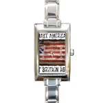 make america great britain again Rectangle Italian Charm Watch