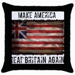 make america great britain again Throw Pillow Case (Black)