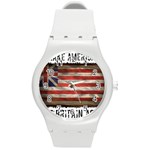 make america great britain again Round Plastic Sport Watch (M)