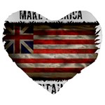 make america great britain again Large 19  Premium Heart Shape Cushion