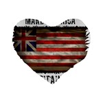 make america great britain again Standard 16  Premium Flano Heart Shape Cushion 