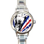 Statue of Liberty Round Italian Charm Watch