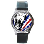 Statue of Liberty Round Metal Watch