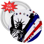 Statue of Liberty 3  Button (100 pack)