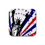 Statue of Liberty Rubber Square Coaster (4 pack)