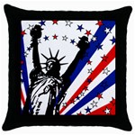 Statue of Liberty Throw Pillow Case (Black)