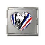 Statue of Liberty Mega Link Heart Italian Charm (18mm)