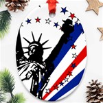 Statue of Liberty Oval Ornament (Two Sides)