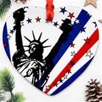 Statue of Liberty Heart Ornament (Two Sides)