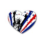 Statue of Liberty Rubber Heart Coaster (4 pack)