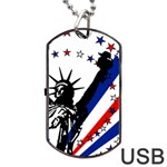 Statue of Liberty Dog Tag USB Flash (One Side)