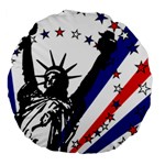 Statue of Liberty Large 18  Premium Round Cushion 