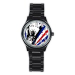 Statue of Liberty Stainless Steel Round Watch