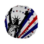 Statue of Liberty Standard 15  Premium Flano Round Cushion 