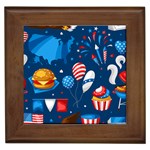 Usa 4th July America Independence Day Framed Tile