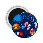 Usa 4th July America Independence Day 2.25  Magnet