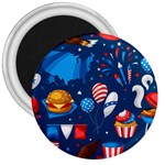 Usa 4th July America Independence Day 3  Magnet