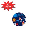 Usa 4th July America Independence Day 1  Mini Magnet (10 pack) 