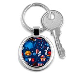 Usa 4th July America Independence Day Key Chain (Round)