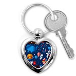 Usa 4th July America Independence Day Key Chain (Heart)