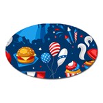 Usa 4th July America Independence Day Magnet (Oval)