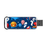 Usa 4th July America Independence Day Portable USB Flash (One Side)