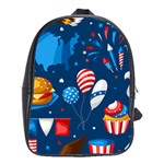 Usa 4th July America Independence Day School Bag (XL)