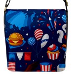 Usa 4th July America Independence Day Flap Closure Messenger Bag (S)