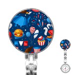 Usa 4th July America Independence Day Stainless Steel Nurses Watch