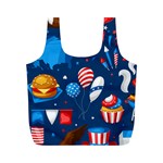 Usa 4th July America Independence Day Full Print Recycle Bag (M)