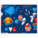 Usa 4th July America Independence Day Double Sided Flano Blanket (Medium)