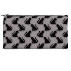 Black Cats On Gray Pencil Cases from ArtsNow.com Front