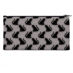 Black Cats On Gray Pencil Cases from ArtsNow.com Back