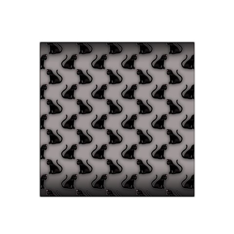 Black Cats On Gray Satin Bandana Scarf from ArtsNow.com Front